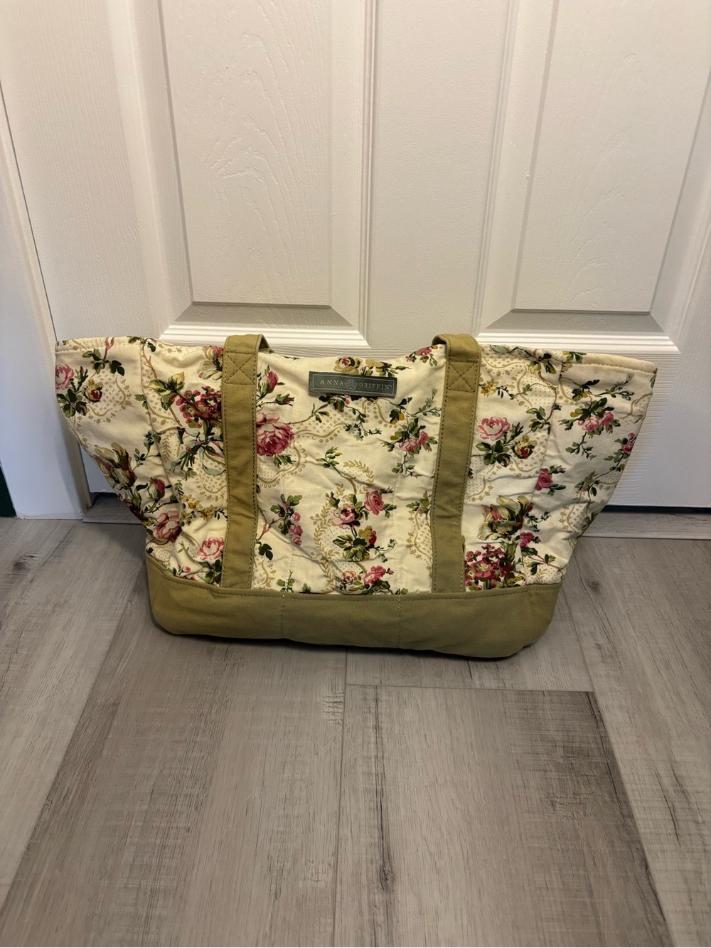 Anna Griffin Floral Canvas Tote Bag w/ Matching Zip Pouch Cottagecore - Picture 2 of 10